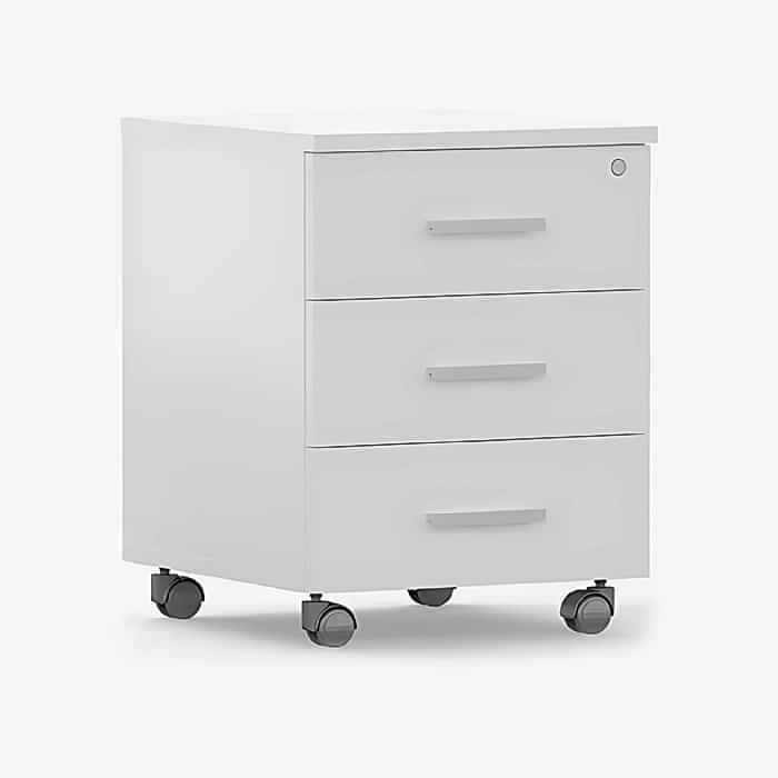 Keson Üç Çekmeceli Merkezi Kilit (Beyaz)