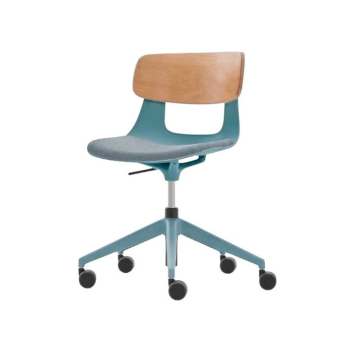 Lucrezia Ahşap Sırt Minderli Çalışma Sandalyesi