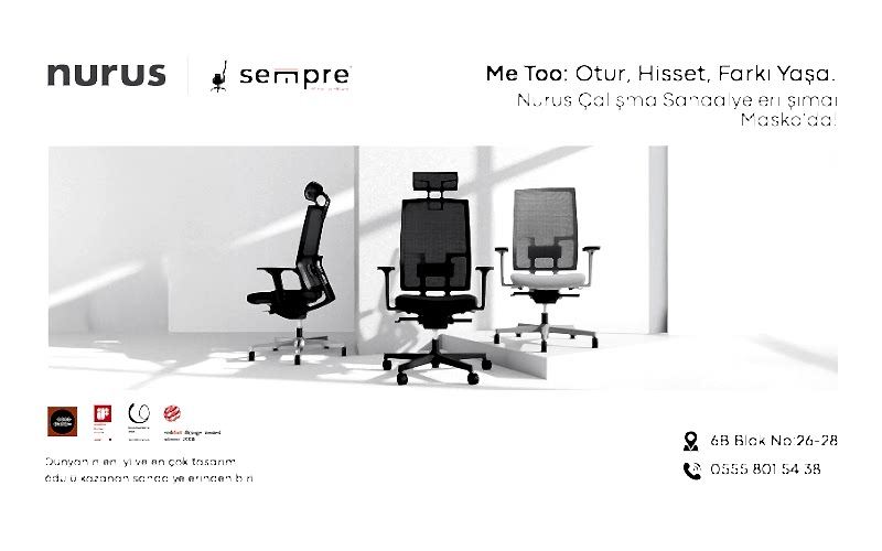 Nurus Me Too Çalışma Koltuğu Modelleri Masko'da!