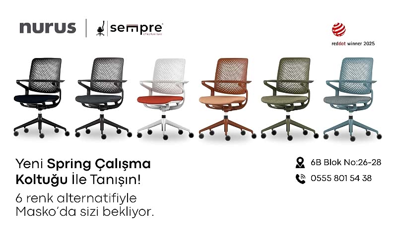 Nurus Spring Çalışma Koltuğu Modelleri Masko'da!