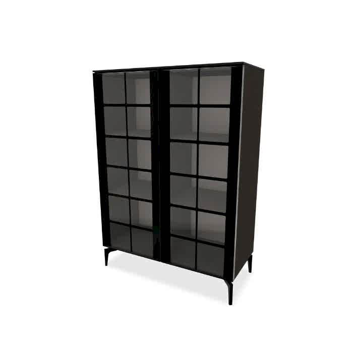 Pisagor Cam Kapaklı Dolap