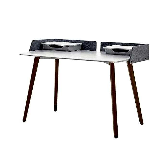 Renee Wood Çalışma Masası - Keçeli ve Aksesuarlı